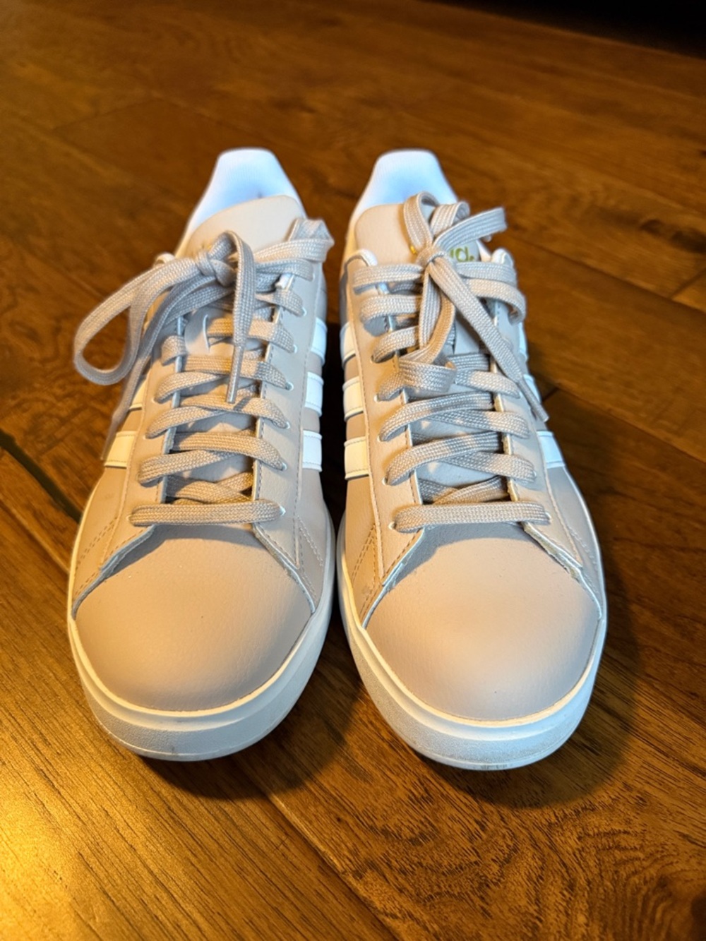 adidas Beige and White Low-Top Sneakers